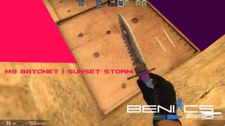 CS GO: "Штык-нож М9 Sunset Storm"