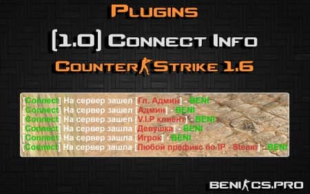 CS 1.6 Плагин "Connect Info [1.0]"
